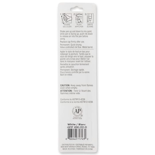 Extra Fine Tip Multi-Surface Premium Paint Pen by Craft Smart